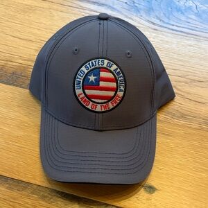 Gray Cap with USA Land of the Free Patch